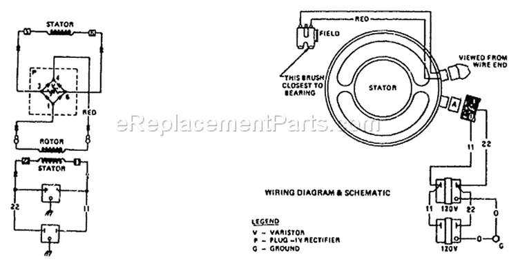 Page F Diagram and Parts List for 8756-0  Briggs and Stratton Generator
